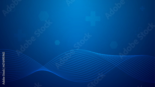 abstract healthcare technology background with waves