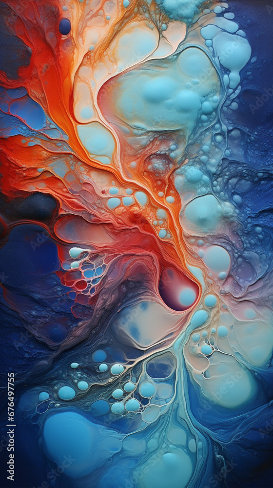 Wonderful fluid painting background with highly detailed and textured created with Generative Ai