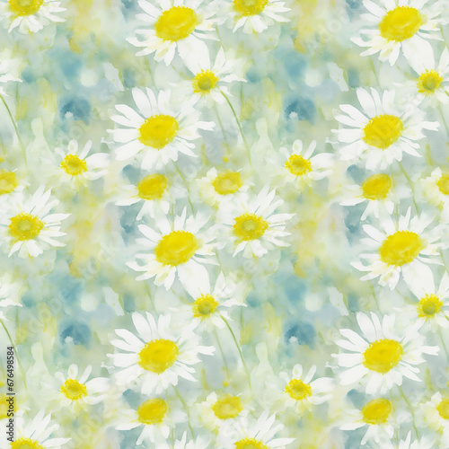 seamless watercolor floral abstract colorful wallpaper © Алена Харченко