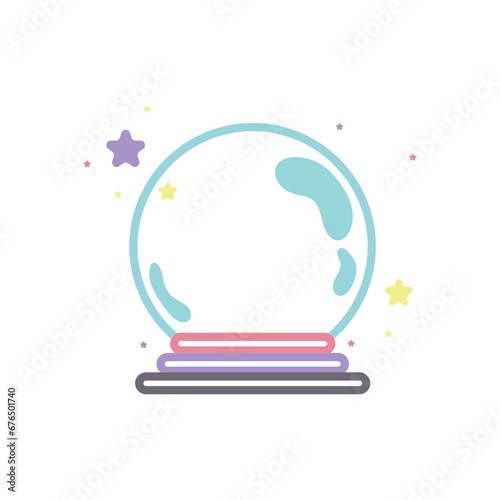 Colored fortune teller ball icon Vector
