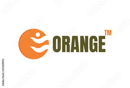 Orange logo design template	