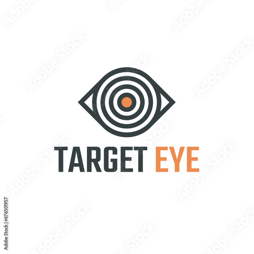 Target Eye logo design template	