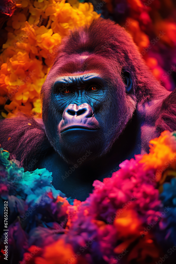 Obraz premium Face of an angry monster gorilla