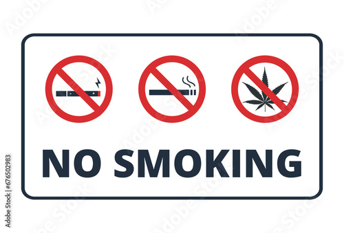 Set of Smoking prohibited Symbol
