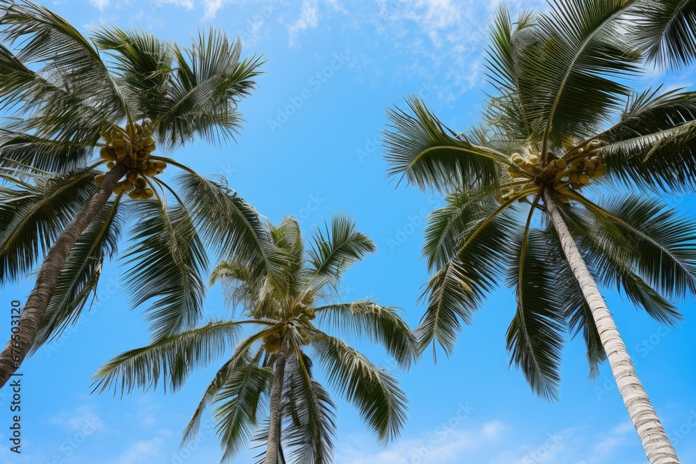 palm tree on sky