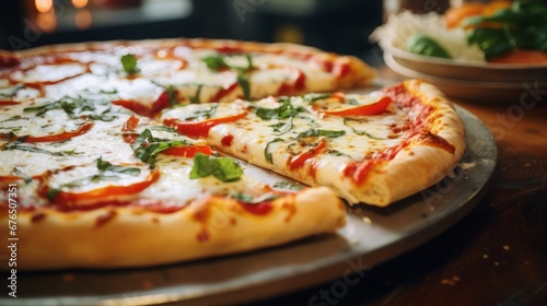 Delicious Margherita Pizza Close-Up