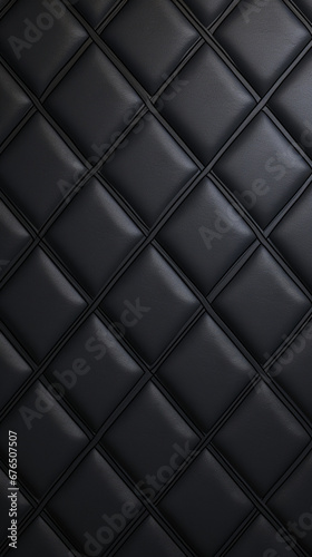 realistic leather texture, wallpaper seamless, black and dark gray background created with Generative Ai © Andrii Yablonskyi