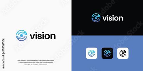 eye tech logo security, logo vector