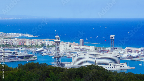 Harbour of Barcelona seen from above