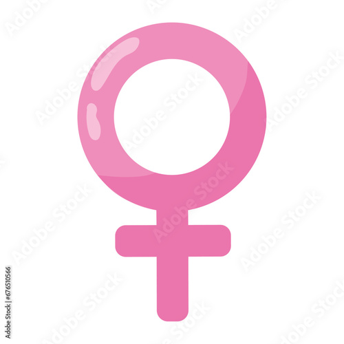 Isolated colored female gender symbol bubble icon Vector
