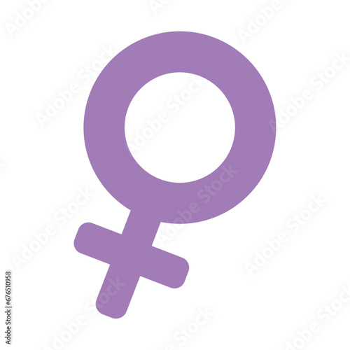 Isolated female gender symbol icon Vector
