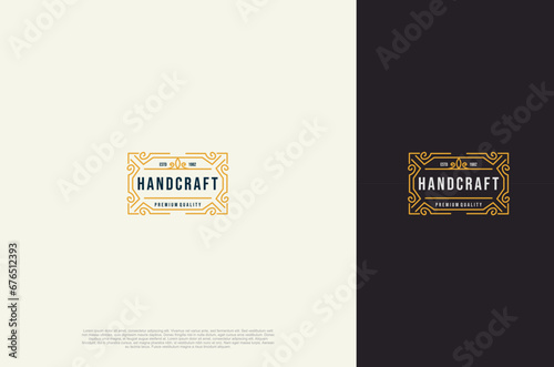 Old vintage label ornament logo antique label decorations, whiskey label, Vector design element