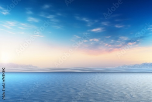 Sea calm surface against the blue sky