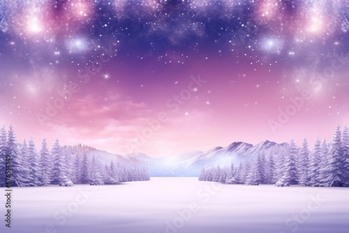 Blurred bright Christmas and New Year background with copy space for your text