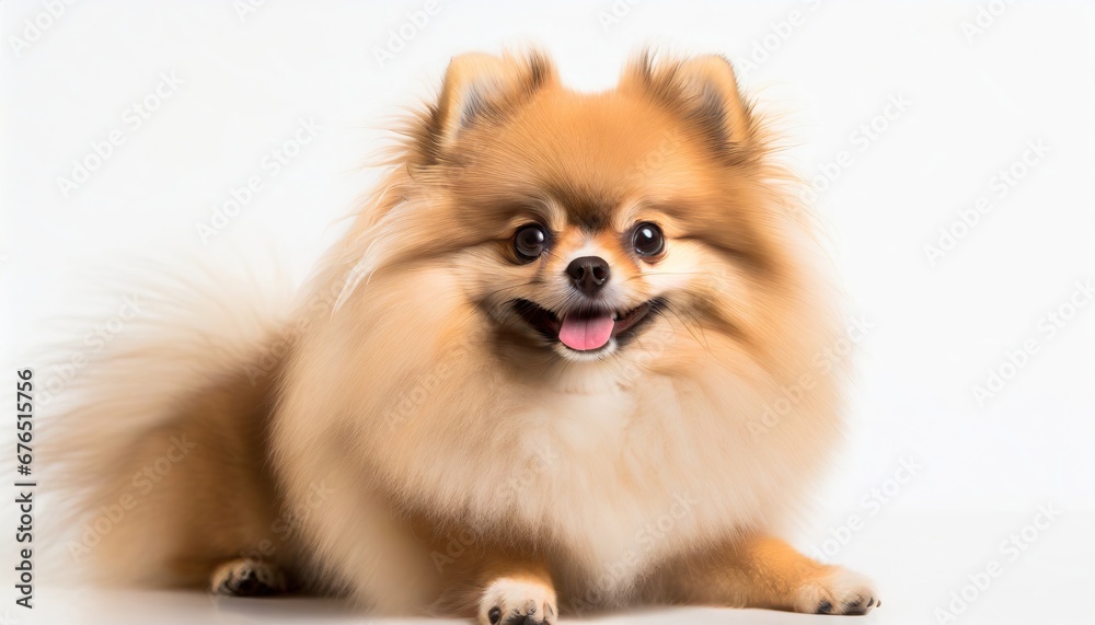 Cute pomeranian dog, cartoon puppy
