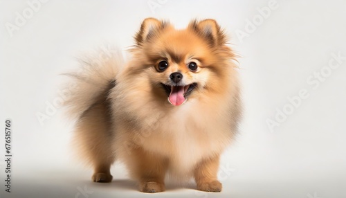 Cute pomeranian dog, cartoon puppy