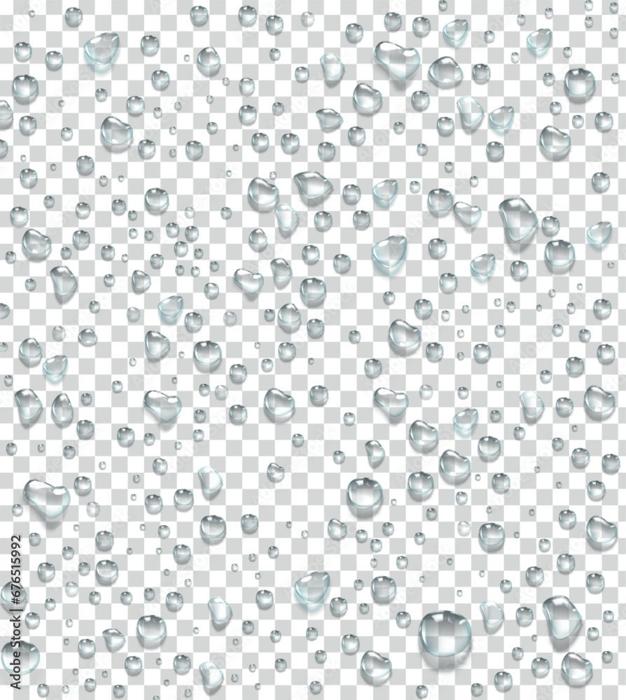set of realistic isolated water droplets on the transparent background. set of realistic isolated water droplets on the transparent background.