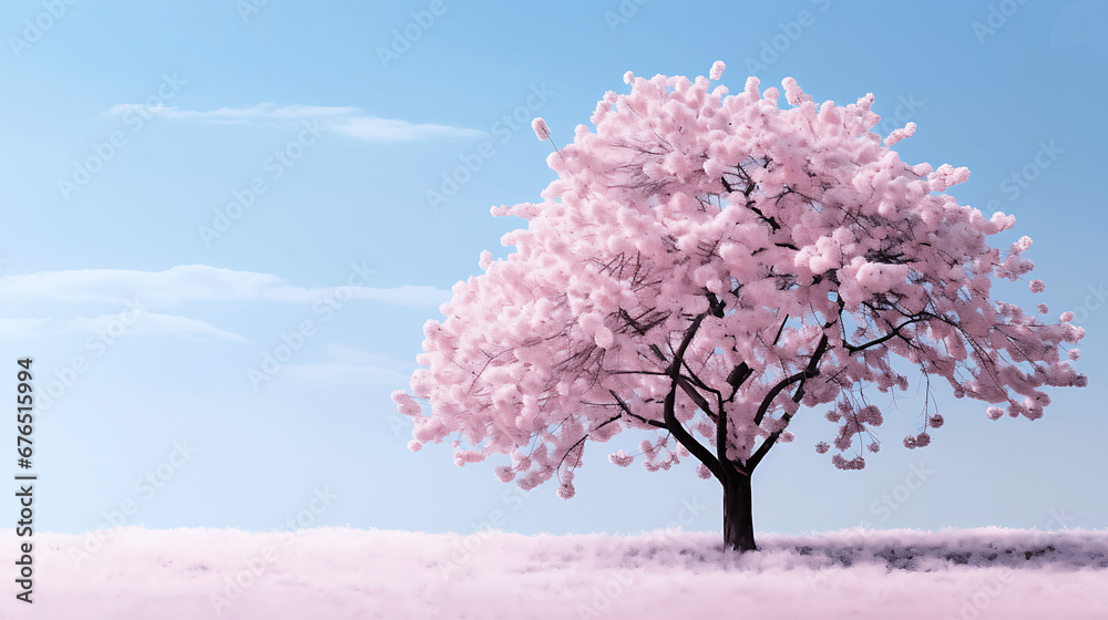 Fototapeta premium pink cherry tree