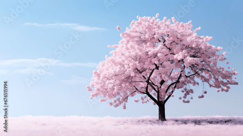 pink cherry tree © Artworld AI