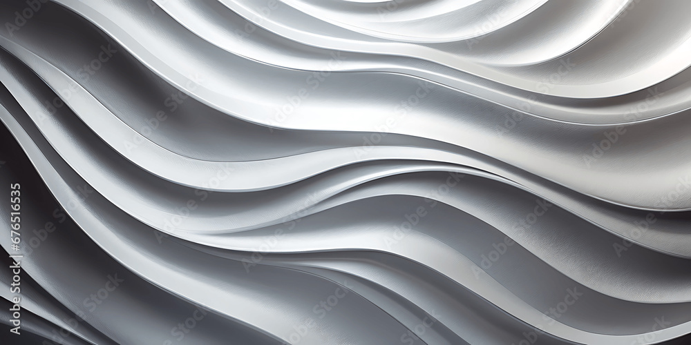 Obraz premium abstract wavy white silk fabric background