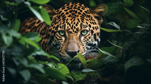Elusive Jaguar Blend in Dense Jungle Foliage