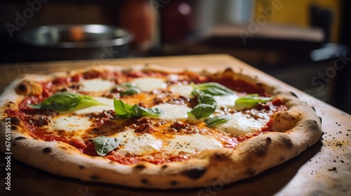 Perfectly Baked Neapolitan Pizza with Bubbling Crust