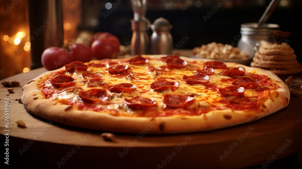 Savory Pepperoni and Sausage Pizza