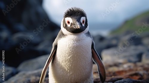 Galapagos Penguin on Land photo
