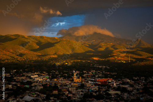 landscape of a small town in mexico