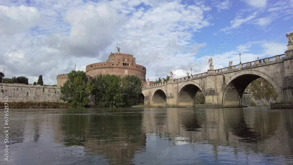 Rome, Tiber river near Castel Sant'Angelo Rome, Tiber river near Castel Sant'Angelo