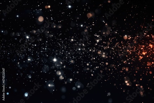 Background of white sequins on a black background
