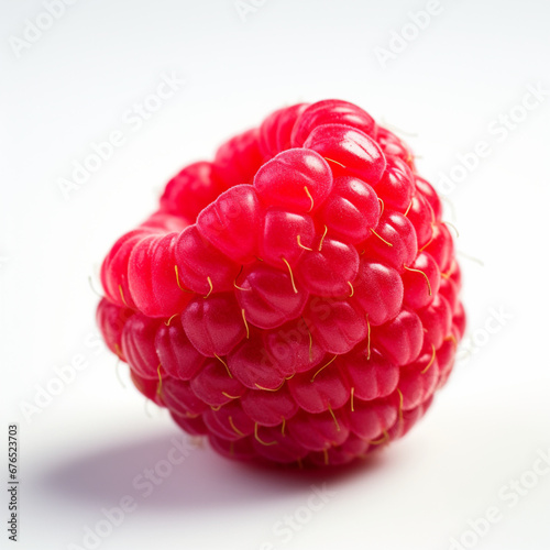 raspberry with on white backgrond