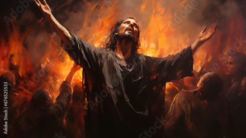 Passion of Christ Artwork: An emotionally charged artwork depicting the Passion of Christ, capturing the sacrifice and redemption in Christian theology