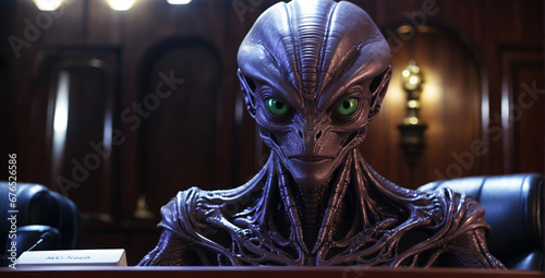 An alien is on trial. photo