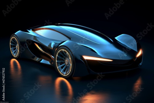 Innovative automobile design that embodies the future. Transparent background adds depth with soft shadows. Generative AI