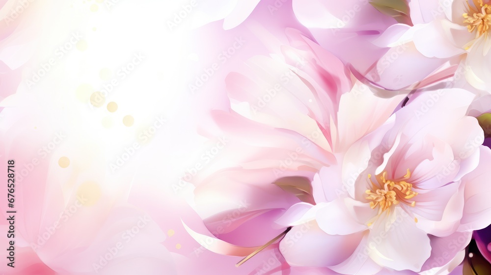 Obraz premium spring floral background with copy space