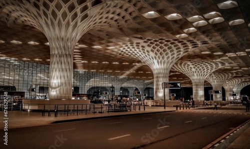 Scenic shot of the Outside part of Mumbai airport departure section photo