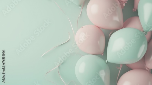valentine's day background with heart shapes pastel balloons