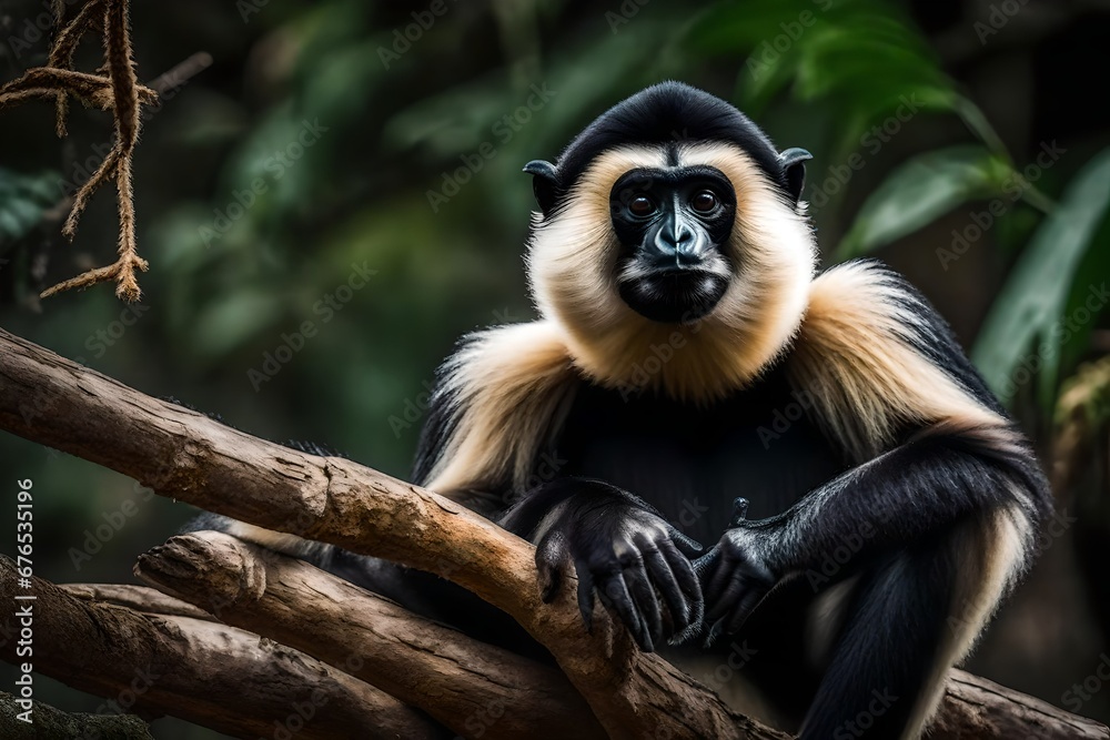 Obraz premium white tailed macaque