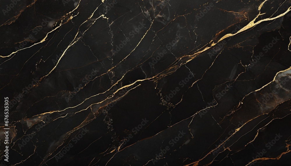 Textured of the black marble background. Gold and white patterned natural of dark gray marble texture. - obrazy, fototapety, plakaty 