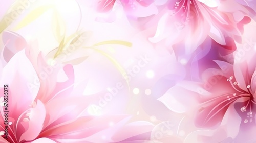 spring floral background with copy space