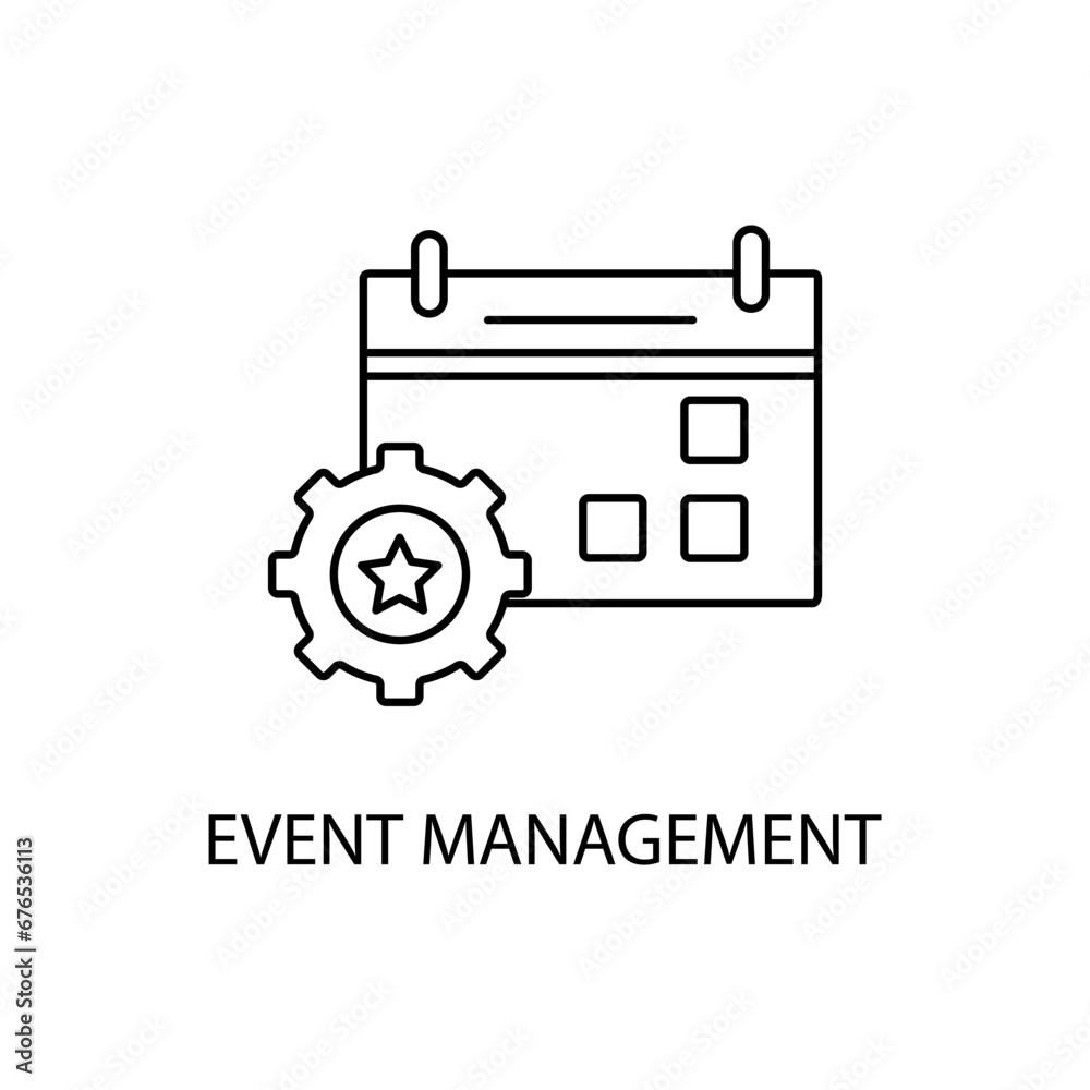 event management concept line icon. Simple element illustration. event management concept outline symbol design. event management concept line icon. Simple element illustration. event management concept outline symbol design.