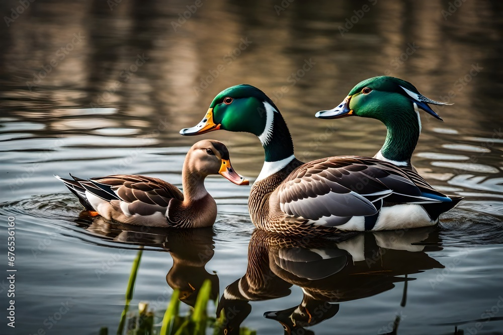 Fototapeta premium duck on the water
