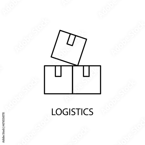  Logistics concept line icon. Simple element illustration. Logistics concept outline symbol design.