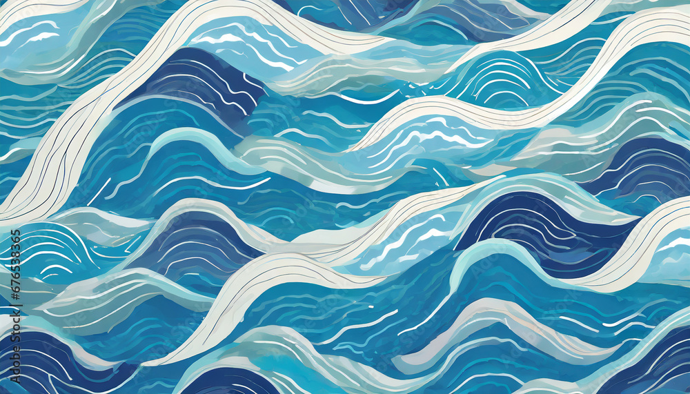 seamless pattern with waves
