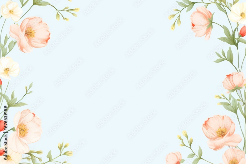 spring floral background with copy space