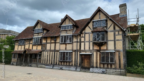 Shakespeare's Birthplace during a cloudy day in England
