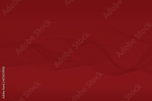 Red abstract background with smoky wavy lines