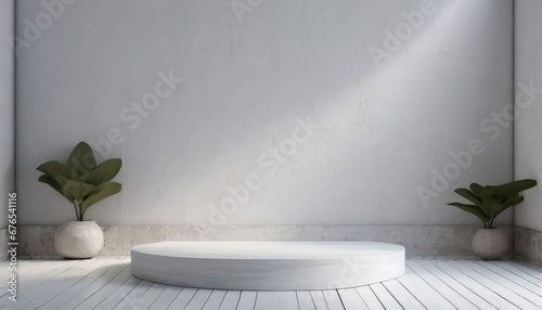 Product Platform. Home Decoration with Modern Designed Flower Pots. Minimalist Style. Pots That Add Liveliness to the Windowsill © Vildan