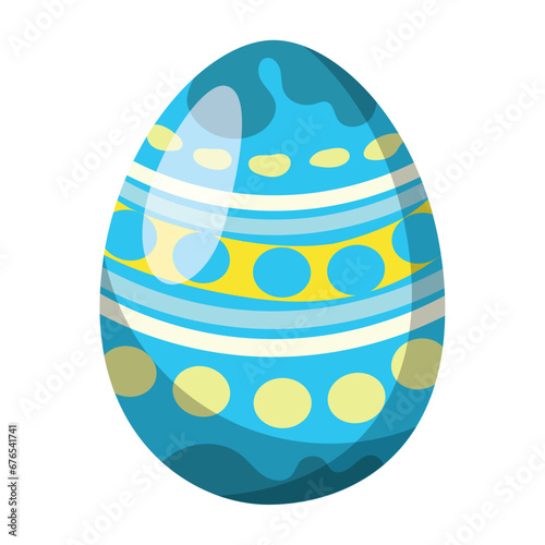 Isolated colored realistic easter egg icon Vector